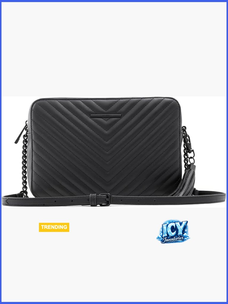 Faux Leather Crossbody Bag With Adjustable Strap